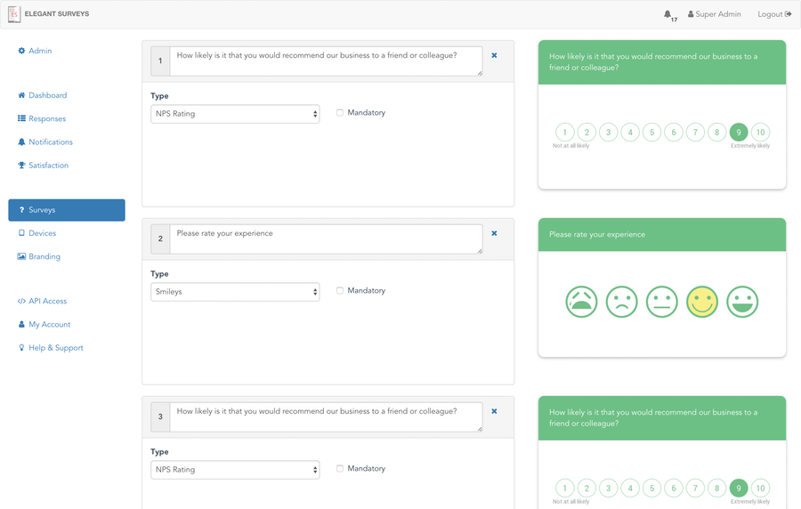 Elegant Surveys Reports